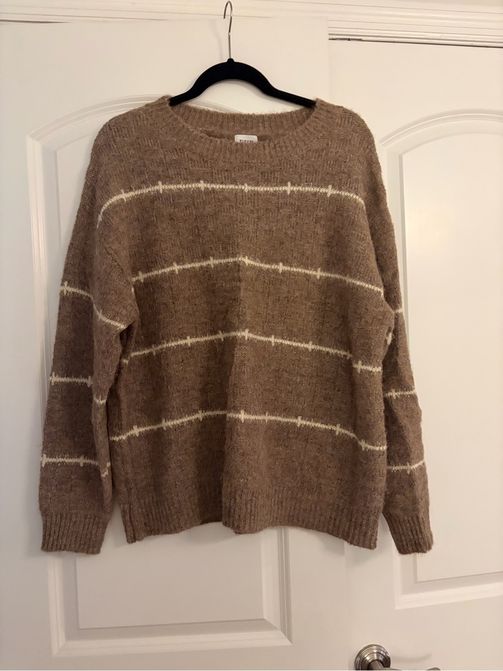 NWT BKE light brown striped sweater